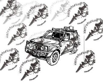 Custom D3, landrover discovery 3, cut/print files, 6 x formats, svg, eps, dxf, png, pdf, jpg