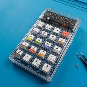 DIY Calculator Soldering Kit | Transparent Shell LED Digital STEM Project for Beginners & Hobbyists