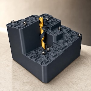 Toy Run STL File, Fractal Ball Track, 3D Printable Kinetic Machine