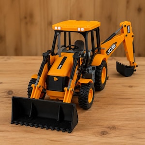 Koparko-ładowarka JCB 3CX STL | Model pojazdu budowlanego do druku 3D (do pobrania w wersji cyfrowej)