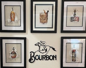 ANY 6 PRINTS of your choice - Bourbon Whiskey - Original Wall Art Decor