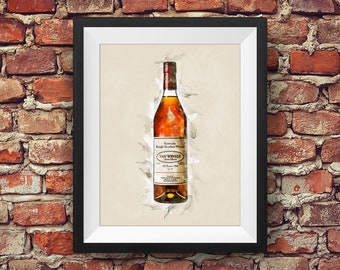 Van Winkle Family Reserve 12 year Kentucky Straight Bourbon Whiskey - Original Wall Art Decor