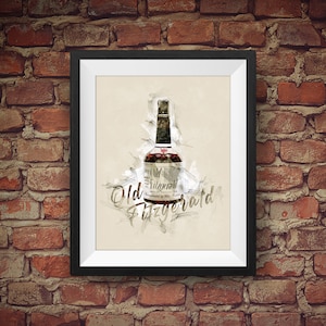 Old Fitzgerald Bourbon Whiskey - Original Wall Art Decor