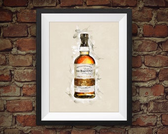 The Balvenie 25 Year Old Triple Cask Single Malt Scotch Whiskey - Original Wall Art Decor