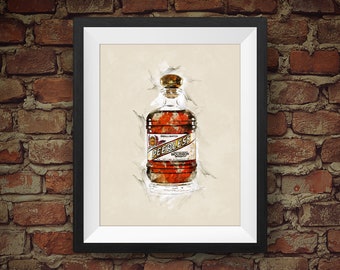 Peerless Small Batch Kentucky Bourbon Whiskey - Original Wall Art Decor