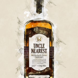 Uncle Nearest Master Blend Edition Premium Whiskey Blend Tennessee Whiskey Original Wall Art Decor image 2