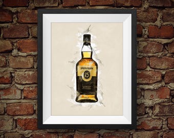 Whisky escocés de pura malta Springbank 25 años - Decoración de pared original