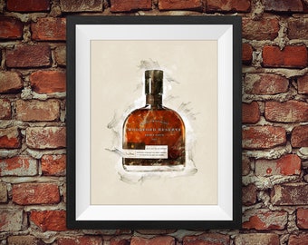 Woodford Reserve Double Oaked premium small batch Bourbon Whiskey - Original Wall Art Decor