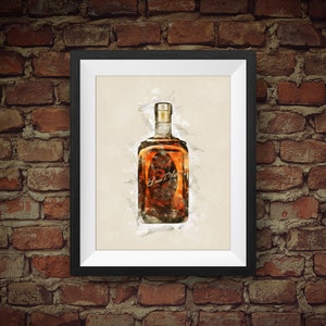 Elmer T. Lee Single Barrel Bourbon Whiskey - Original Wall Art Decor