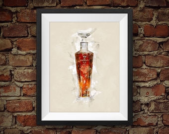 Macallan No. 6 Lalique Decanter Single Malt Scotch Whisky - Original Wall Art Decor