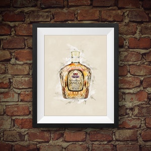 Crown Royal Vanilla Whiskey - Original Wall Art Decor
