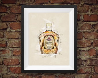 Crown Royal Vanilla Whiskey - Original Wall Art Decor