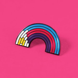 Polyamorie-Regenbogen-Anstecknadel – Neue Poly-Pride-Flagge, Polyfidelity, Ethische Nicht-Monogamie, Offene Beziehung, Polyamorie, Dreierbeziehung, Herz-Anstecknadel für Polyamorie