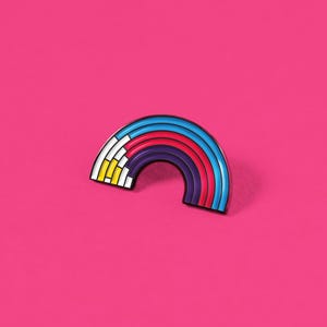 Polyamory Rainbow Pin — New Poly Pride Flag Polyfidelity Ethical Nonmonogomy Open Relationship Polyamorist Throuple Heart Polyamourous Badge