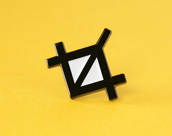 Crop Tool Pin — Photographer Gift Graphic Designer Camera Film Maker Fashion Digital Artist Adobe Illustrator Enamel Badge Keychain Ring