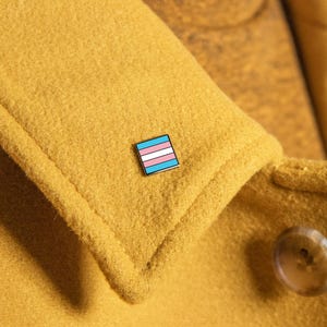 Mini Trans Pride Pin — Transgender Flag Badge Rainbow Gender Spectrum Support Small Ring Bracelet Necklace Pronoun They Them Earring Jewelry