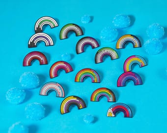 LGBT Rainbow Pride Pins — Gay Bi Lesbian Enamel Badge Bracelet Sticker Shirt Gift Necklace Wedding Earring Queer Ally Love Charm Queer Art