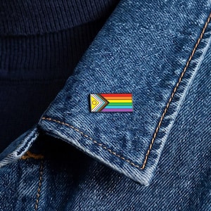 Intersex Progress Flag Pride Pin — Gay Rainbow Inclusive Badge Subtle Lesbian Bisexual Trans Rights Queer Lanyard Bracelet Ring Accessory