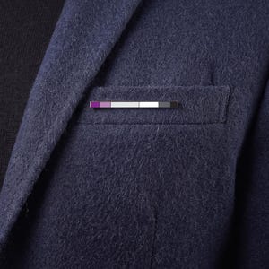 Asexual Rod Pin — Subtle Pride Badge Enamel Accessory LGBT Ace Greysexual Graysexual Aromantic Aro Gray-A Demiromantic Semisexual Demisexual