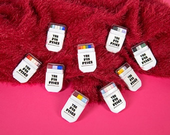 Pinturas faciales del Orgullo LGBT — Lápiz de maquillaje Fanbrush® para cuerpo y rostro, pincel con purpurina, plantilla, pin del Orgullo, mes del orgullo, lesbiana, bisexual, trans, progreso bi, arcoíris gay