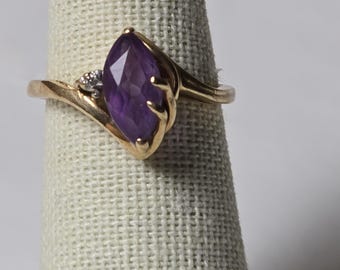 10k Gold Amethyst Ring