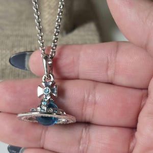 Vivienne Westwood Necklace Blue Orb - Etsy Canada