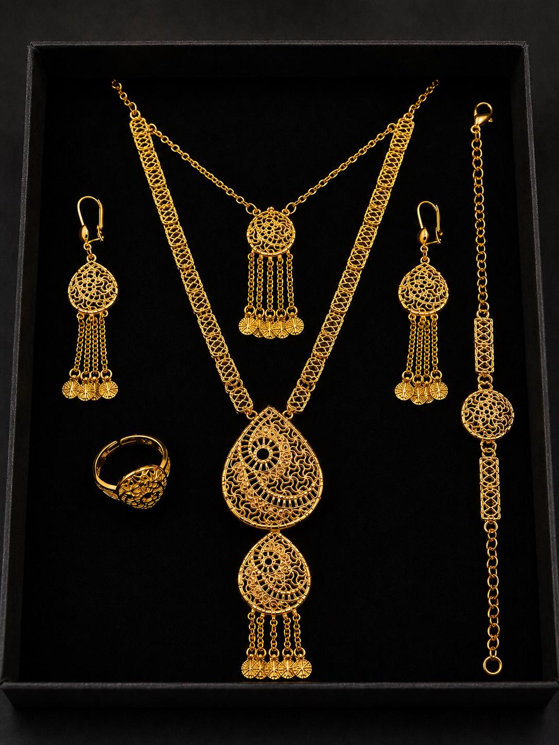 Saudi Gold Jewelry Necklace - Etsy