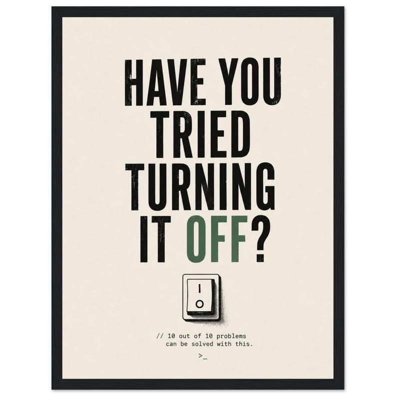 Framed Developer Poster – Funny Coding Humor, Software Engineer Wall Art image 1