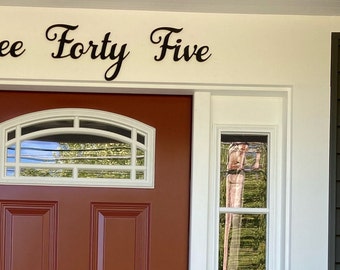 Graceful Cursive House Numbers:  Regular Size