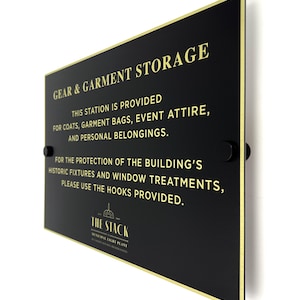 Uniform Storage Signage Custom Printed Sign Many Sizes With 2 Stainless Standoffs: Office ...