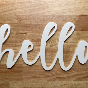 Cursive Hello Sign in LARGE Brush Script Outdoor/indoor - Etsy