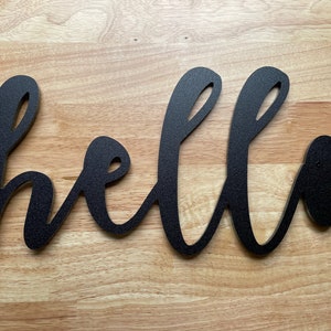Cursive Hello Sign in LARGE Brush Script Outdoor/indoor - Etsy