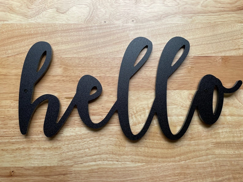 Cursive Hello Sign in LARGE Brush Script Outdoor/indoor - Etsy UK