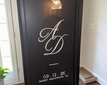 Large Custom Wedding Initials Logo 1/4" thick Acrylic Cut-Out