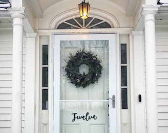 Brush Script Cursive House Numbers: Regular Size