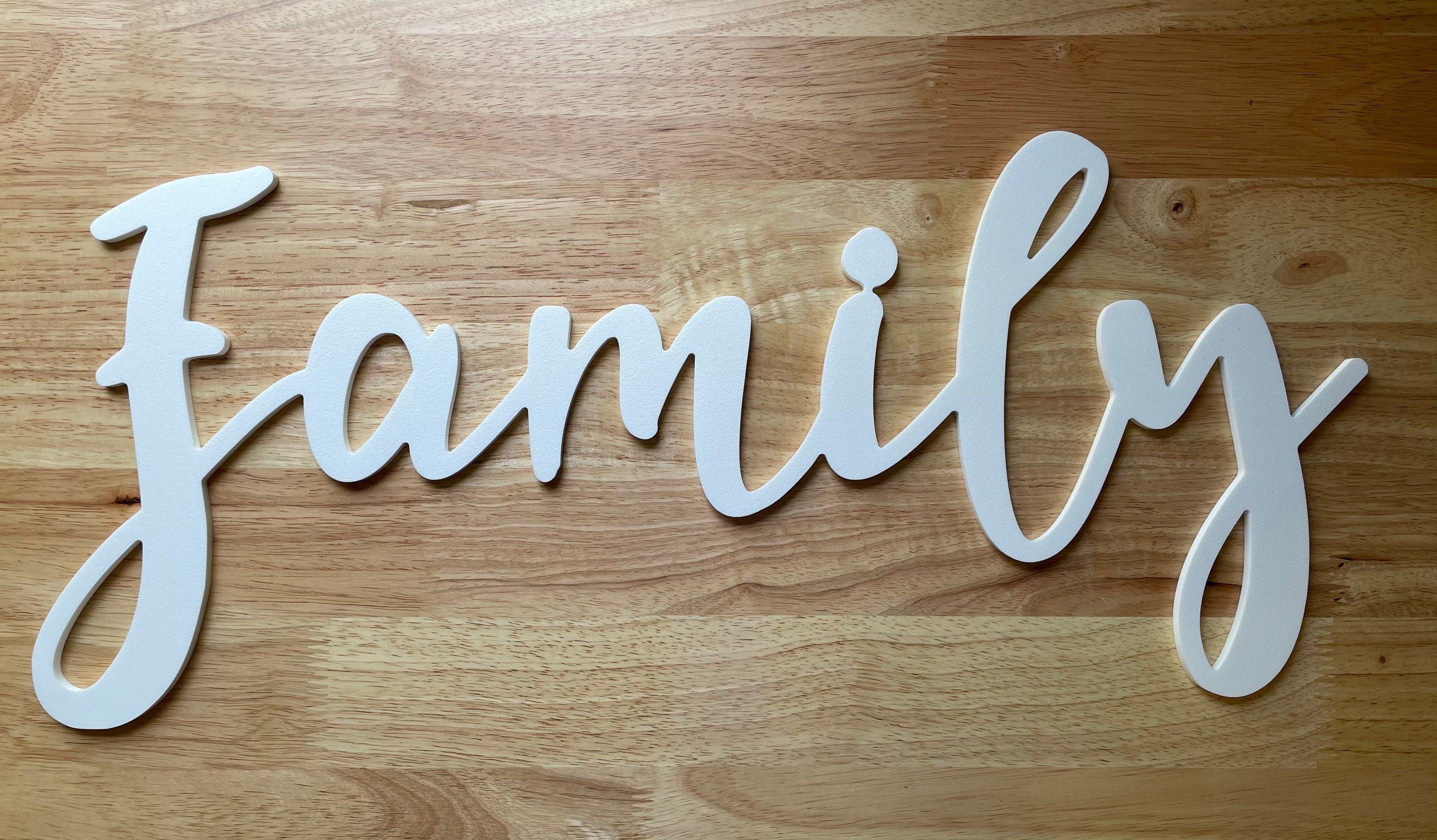 Cursive Family Sign in LARGE Brush Script Outdoor/indoor Etsy Canada