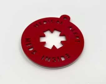 Etiquetas de Alerta Médico - Acrílico Personalizável
