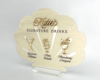 Placa personalizada para bar de drinks exclusivos da Shell