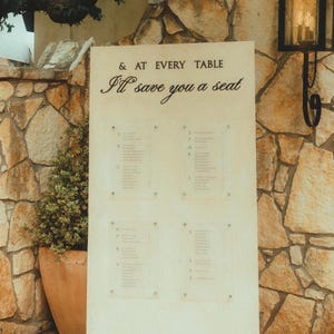 12x12 Seating Chart Sign for Wedding, Printed with wall mounts
