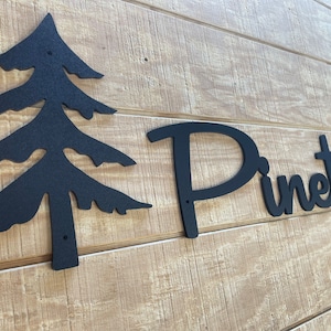 Pine Tree Outdoor Sign Icon For Address House Numbers