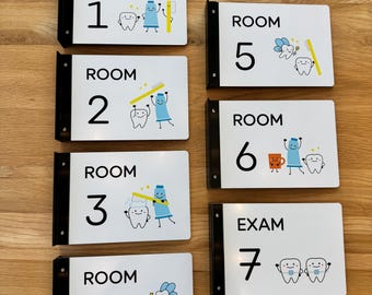 Pediatric Dental Office Room Number Sign - 6 x 8"