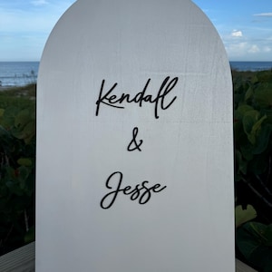 Small Thin Modern Cut-Out Cursive Acrylic Words