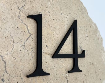 3 inch Modern Serif Numbers with Glue; cut-out Acrylic