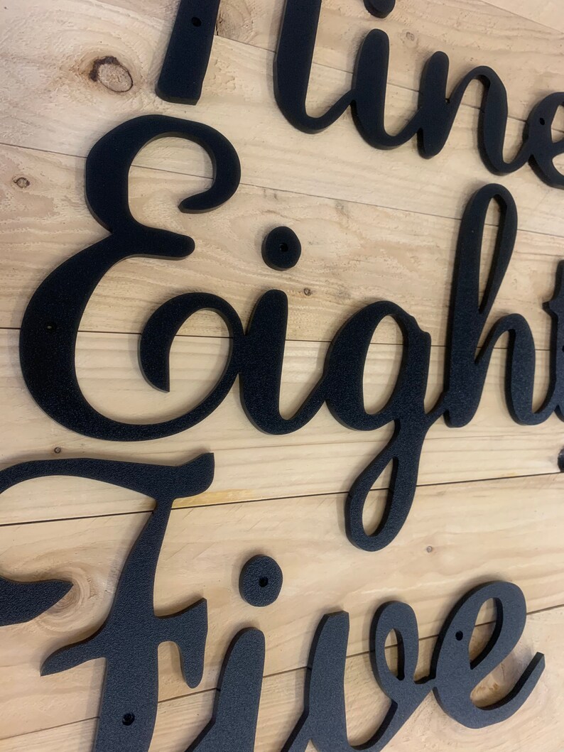 Large Colonial Script Cursive House Numbers Etsy