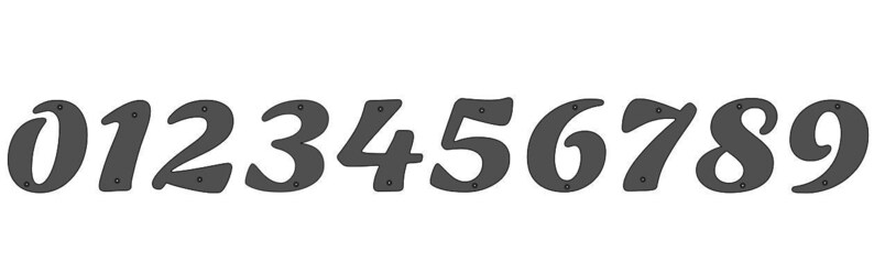 Socal Script Png 6 Inch Socal Script Style House Numbers Letters - Etsy