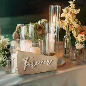Wedding Welcome Sign Cut-Outs Small Thin Modern Cursive; Acrylic