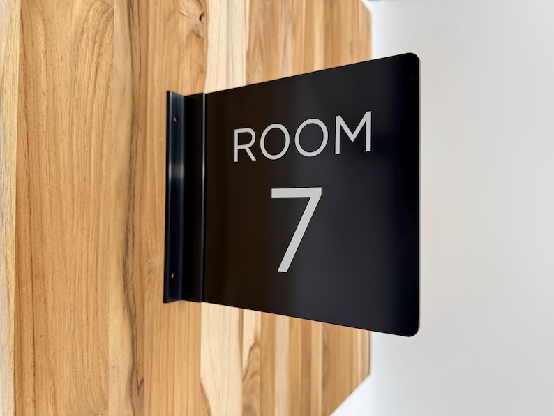 Projecting Hallway Sign Number Set of Projecting Room Number Signs - Black - Etsy