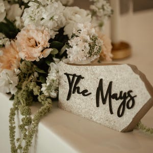 Cursive Cut-Outs Thin Modern table Number SET with GLUE; Acrylic image 2