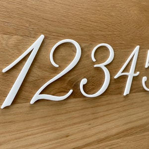 Fancy Script Number set W/glue Color Choices 1/8" thin laser cut Acrylic 3 inches tall