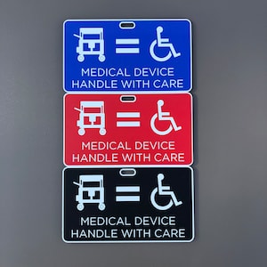 Medical Device Wheelchair Sign for Wagon, Stroller, Printed Aluminum or Solid Plastic